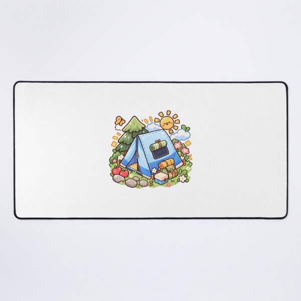 Item preview, Cute Kawaii Camping Tent Cartoon | Cozy Forest Adventure Art designed and sold by mumeaw.