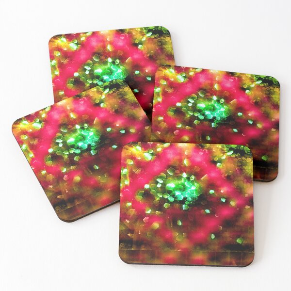 Item preview, Enchanted Jewels – Vibrant Pink and Green Abstract Bokeh Photography designed and sold by Visual Arts Dominika Cybuch.