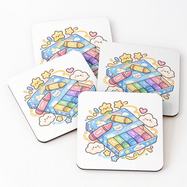 Item preview, Cute Kawaii Crayon Box Cartoon | Rainbow Coloring Art Supplies designed and sold by mumeaw.