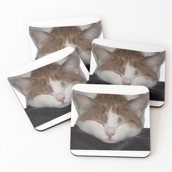 Item preview, Sweet Dreams – Sleeping Ginger and White Cat designed and sold by Oddette77.