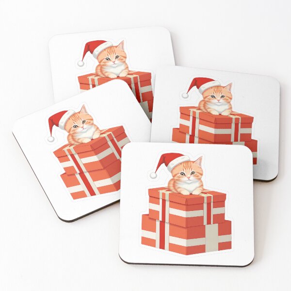 Item preview, Cute Orange Kitten Santa Hat designed and sold by For-Cat Studio.
