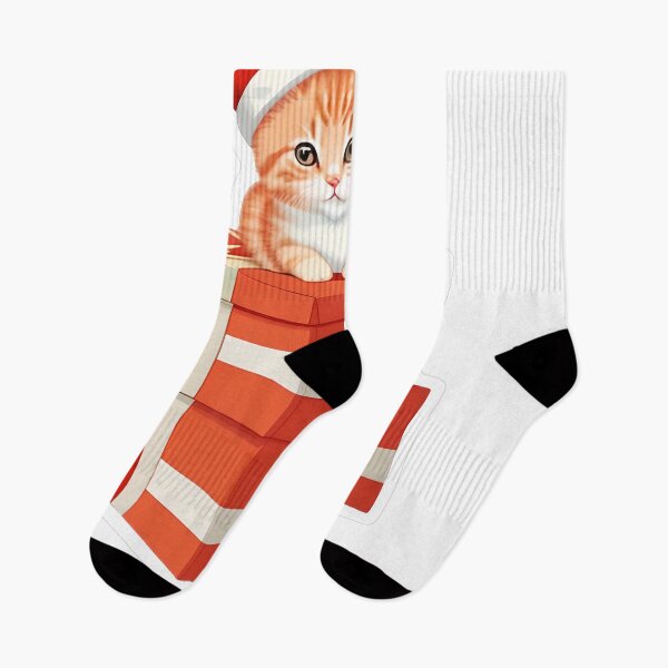 Item preview, Cute Orange Kitten Santa Hat designed and sold by For-Cat Studio.
