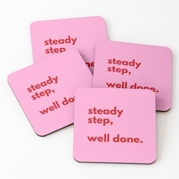 Item preview, (Red) Steady Step Well Done Minimalist Quote designed and sold by r-wan-design.