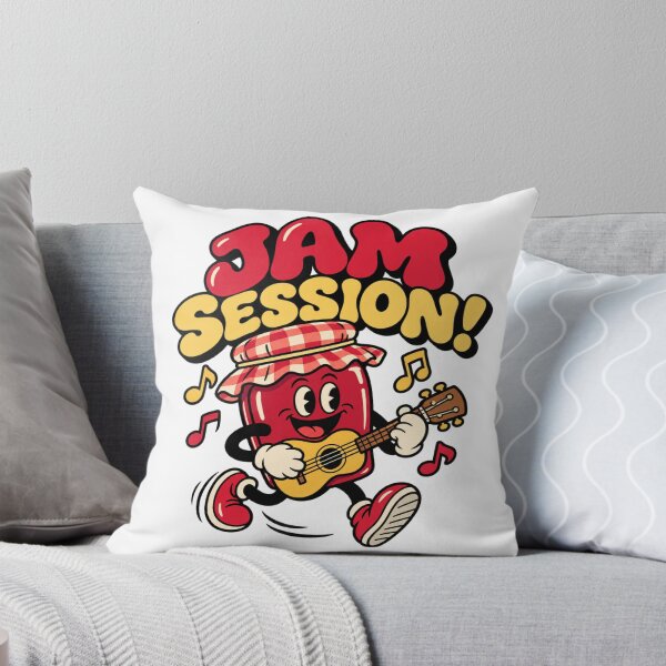 Item preview, Musical Strawberry Jam Jar – Retro Cartoon Guitarist designed and sold by Mdozet.
