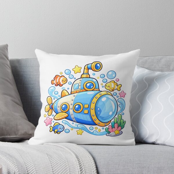 Item preview, Cute Kawaii Submarine Cartoon | Underwater Ocean Adventure designed and sold by mumeaw.