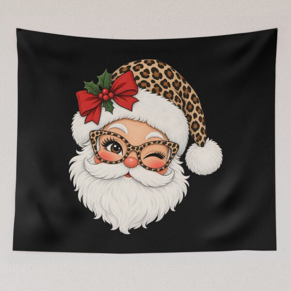 Item preview, Xmas Santa Face Leopard Glasses Funny Christmas Women Girls designed and sold by clothesy7.