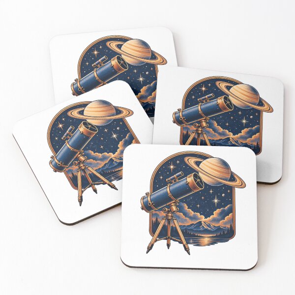 Item preview, Stargazing Telescope Saturn Night designed and sold by TeNovaStudio.