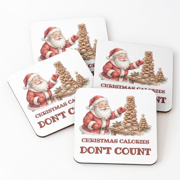 Item preview, Christmas Calories Don't Count - Santa with Cookie Tower for Christmas - Funny Foodie Holiday Christmas Baking Lover  designed and sold by Foriart.