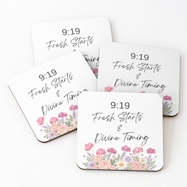 Item preview, 9:19 Angel Number Fresh Starts & Divine Timing Minimalist Typography designed and sold by DISENOYALGO.