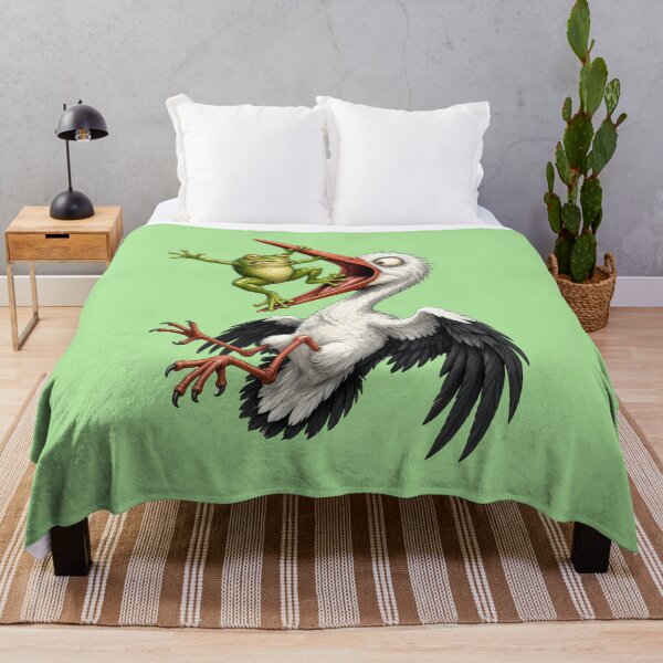 Item preview, Funny fight between stork and frog designed and sold by design-rebell.