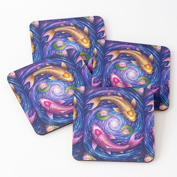Item preview, Carp swimming in a mysterious universe designed and sold by EchoWave11.