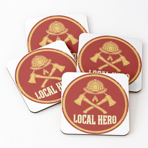 Item preview, Local Hero Firefighter Vintage Badge designed and sold by mahi1design.