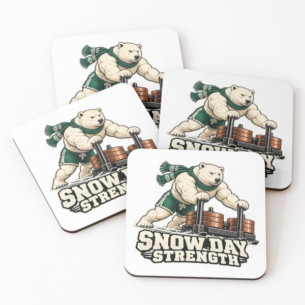 Item preview, Polar Bear Sled Push Snow Day Strength designed and sold by TeNovaStudio.