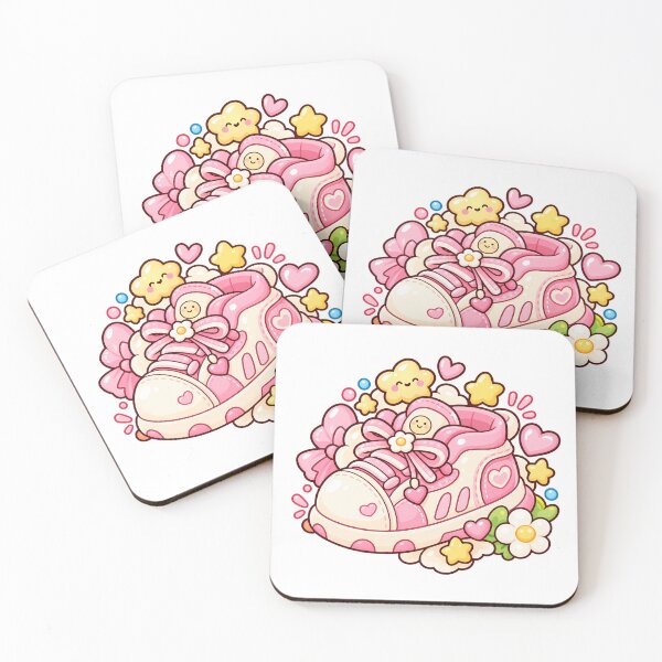 Item preview, Cute Kawaii Pink Sneaker | Pastel Coquette Shoe Cartoon designed and sold by mumeaw.