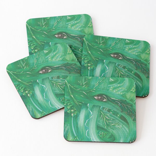 Item preview, Painting "View in abstract space" in green shades designed and sold by Cherevan.