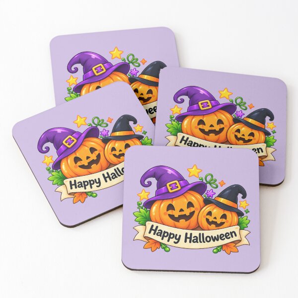 Item preview, Cute Halloween Pumpkins with Witch Hats – Kawaii Jack O Lantern Happy Halloween Design designed and sold by Windy-market.