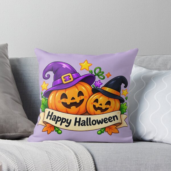 Item preview, Cute Halloween Pumpkins with Witch Hats – Kawaii Jack O Lantern Happy Halloween Design designed and sold by Windy-market.