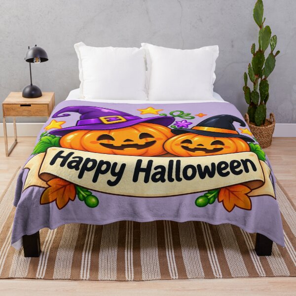 Item preview, Cute Halloween Pumpkins with Witch Hats – Kawaii Jack O Lantern Happy Halloween Design designed and sold by Windy-market.