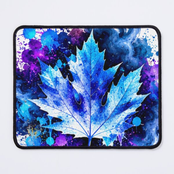 Item preview, Blue Watercolor Maple Leaf – Abstract Botanical Nature Art designed and sold by www.konst.se/rg.