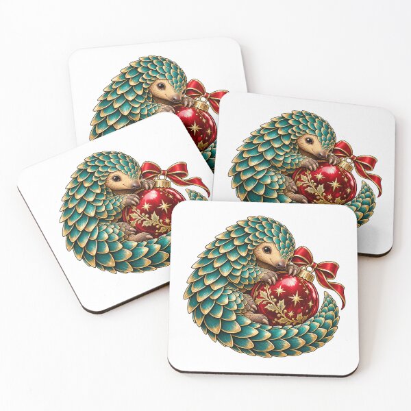 Item preview, Pangolin Christmas Ornament Curl designed and sold by TeNovaStudio.