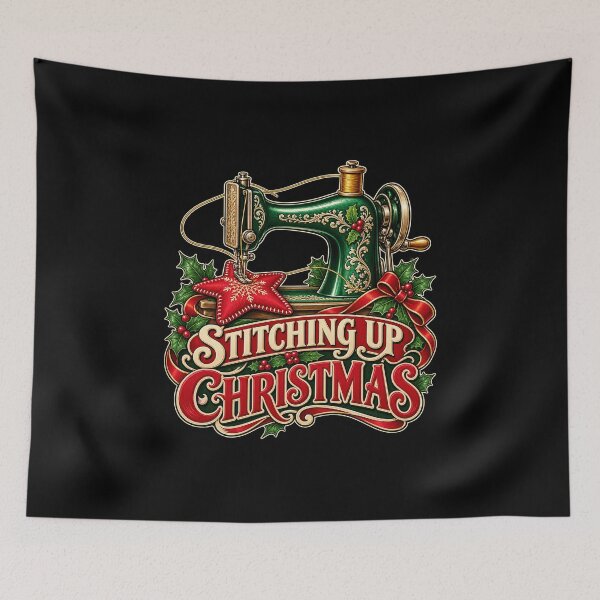 Item preview, Festive Sewing Machine Christmas Workshop designed and sold by TeNovaStudio.
