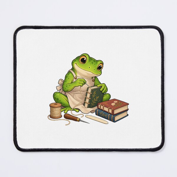 Item preview, Frog Bookbinder with Books designed and sold by JS Creative Studio.