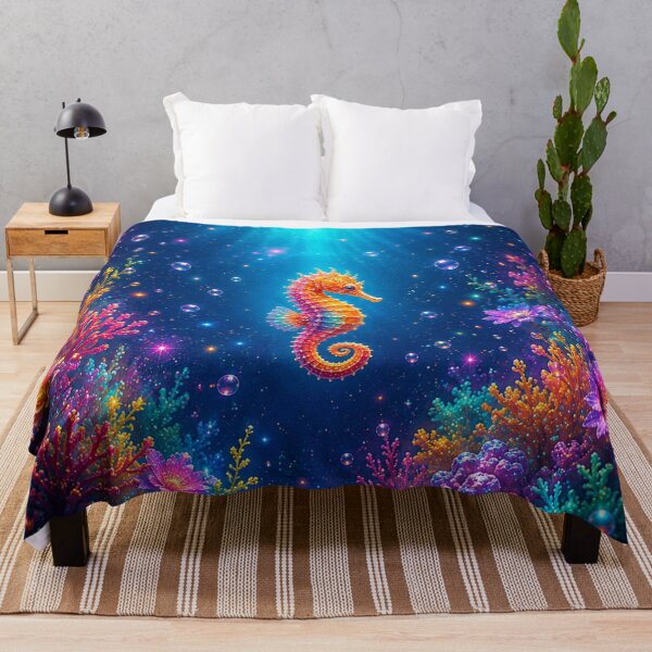 Item preview, Seahorse in a Secret Underwater Garden designed and sold by PurrfectWhisper.