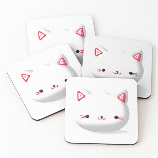 Item preview, Glossy White 3D Cat Head designed and sold by For-Cat Studio.