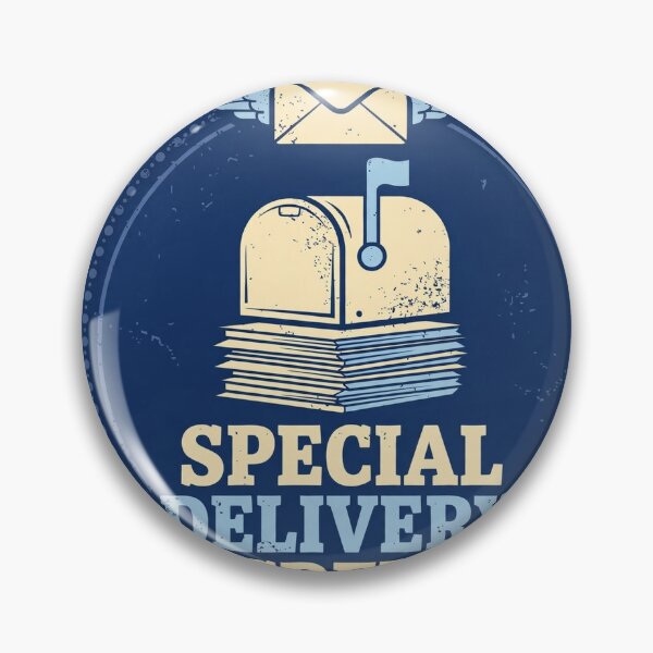Item preview, Special Delivery Crew Mail Carrier Vintage Badge designed and sold by mahi1design.
