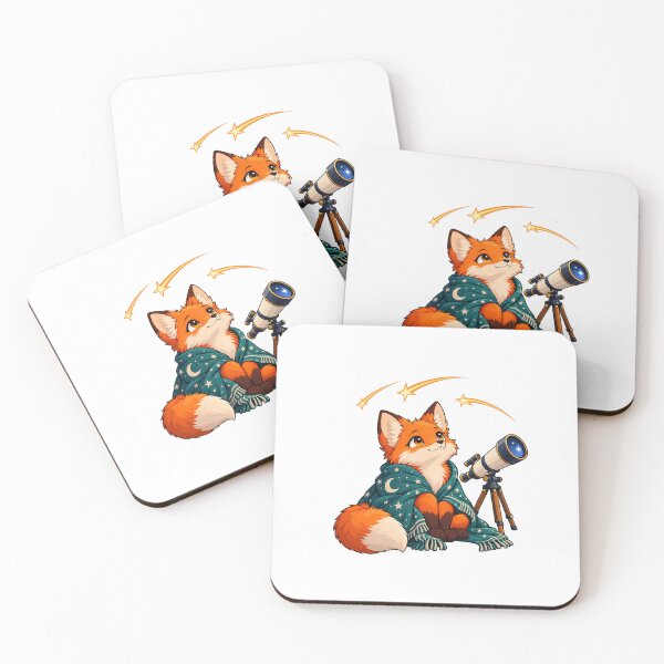Item preview, Fox Watching a Meteor Shower designed and sold by JS Creative Studio.