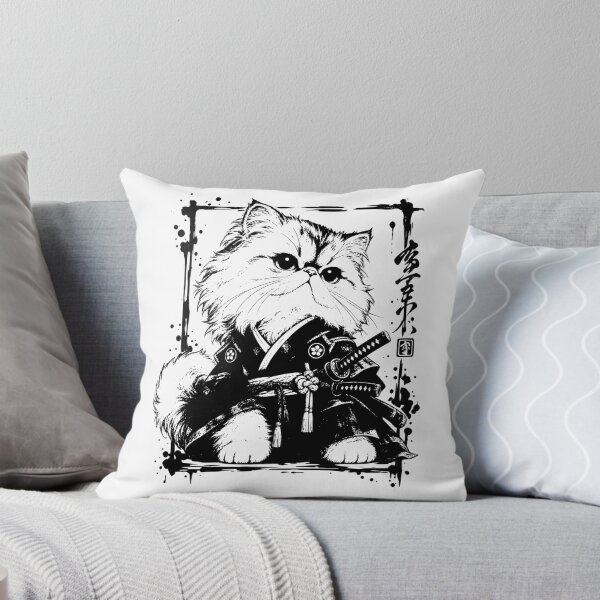 Item preview, Persian Samurai Cat Japanese Art, Fluffy Kitten Lover Gift, Cute Warrior Cat Graphic Tee designed and sold by AsturShop.