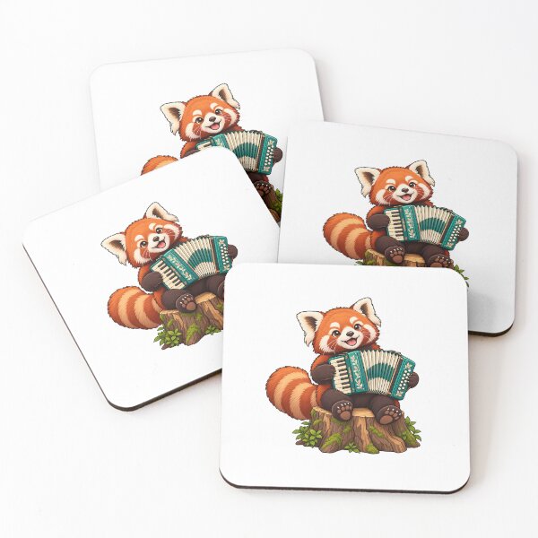 Item preview, Red Panda Playing Accordion designed and sold by JS Creative Studio.