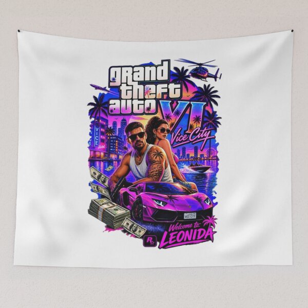 Item preview, GTA 6 Vice City, Grand Theft Auto VI Graphic, Jason Lucia Gaming designed and sold by ReaganLewis8.
