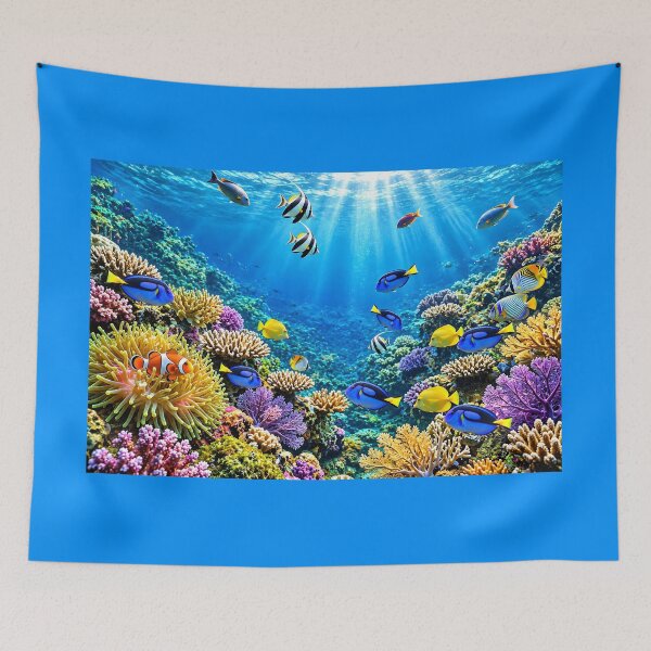 Item preview, Vibrant Tropical Fish and Colorful Coral Reef designed and sold by MagicCrystal.