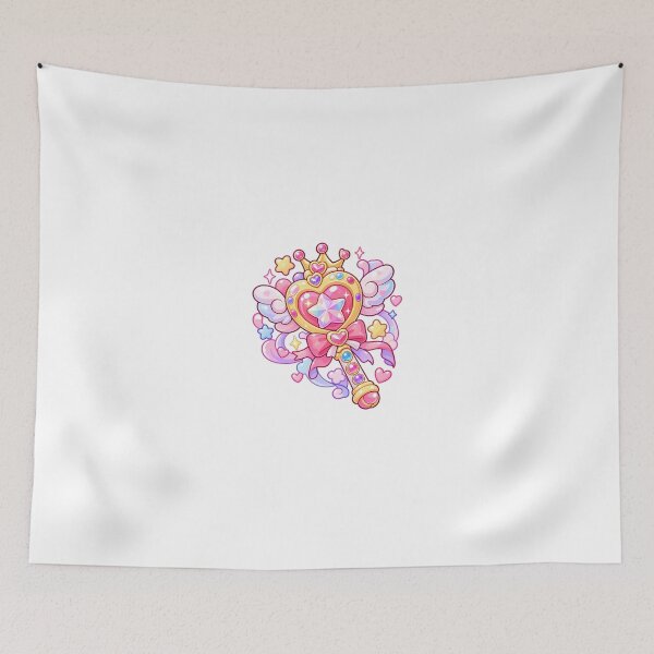 Item preview, Kawaii Magical Girl Wand with Rainbow Star, Wings and Pink Hearts designed and sold by mumeaw.