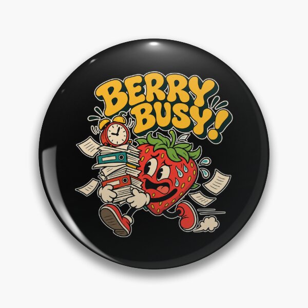 Item preview, Overworked Strawberry – Funny Vintage Cartoon Humor designed and sold by Mdozet.