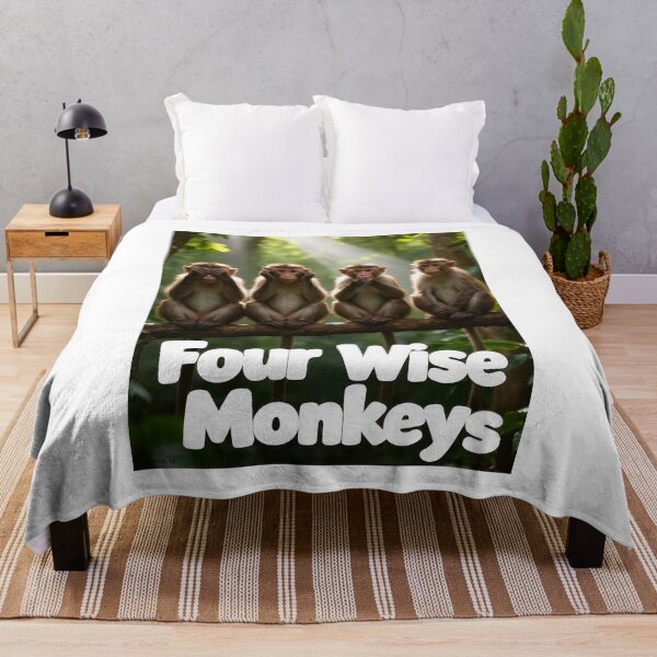 Item preview, Four Wise Monkeys Print designed and sold by Lichentroupe63.