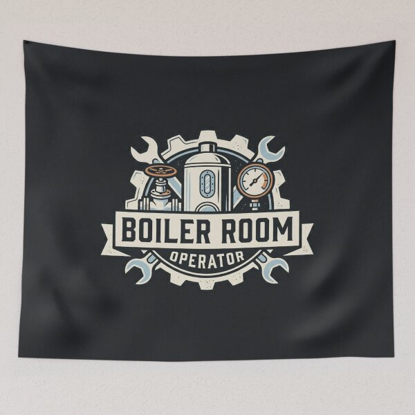 Item preview, Boiler Room Operator Vintage Industrial Graphic designed and sold by Amr Darwish Graphic designer.