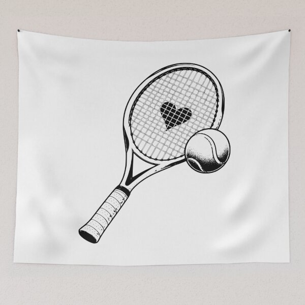 Item preview, Tennis Racket Heart Love Tennis Sport Design, Tennis Player Gift, Cute Tennis Lover Graphic Tee designed and sold by AsturShop.