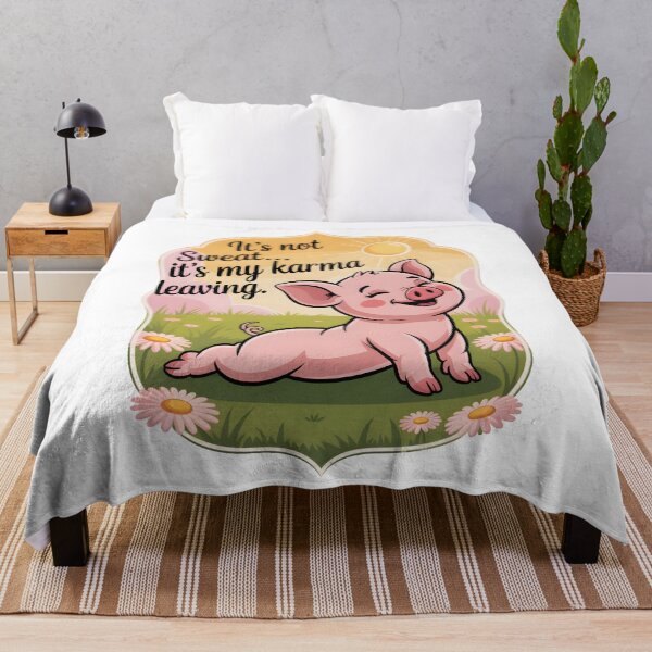 Item preview, Funny Karma Pig Yoga Fitness Quote Illustration designed and sold by 108stillness.