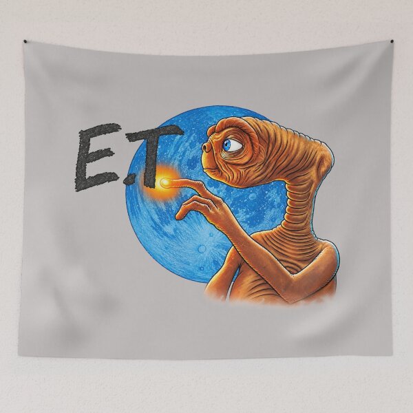 Item preview, E.T. The Extra-Terrestrial - Blue Moon Retro Design designed and sold by Presents For The Dead.