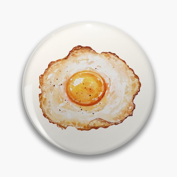 Item preview, Sunny side up egg Watercolor Illustration  designed and sold by Jiajia Lee Studio.
