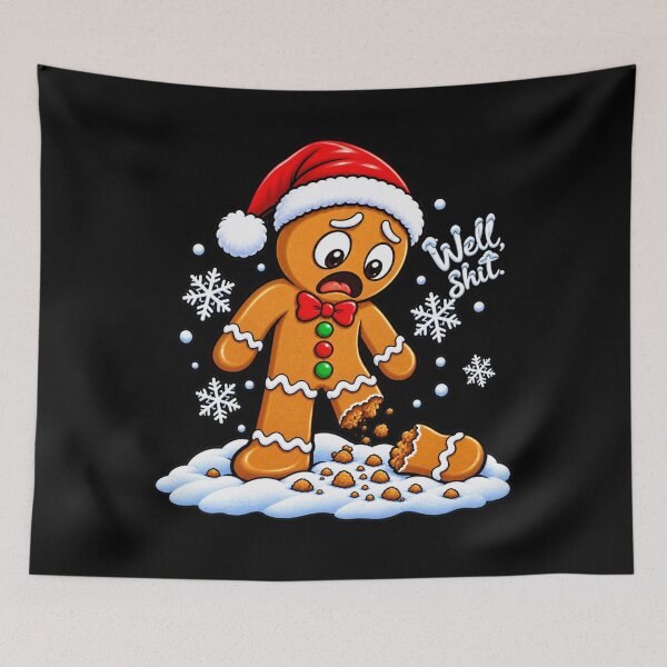 Item preview, Well Shit Broken Gingerbread Man Funny Christmas Holiday designed and sold by will freed18.