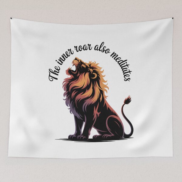 Item preview, Colorful Meditating Lion Vector Illustration designed and sold by 108stillness.
