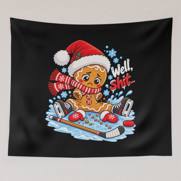 Item preview, Well Shit Gingerbread Hockey Player Funny Christmas designed and sold by will freed18.