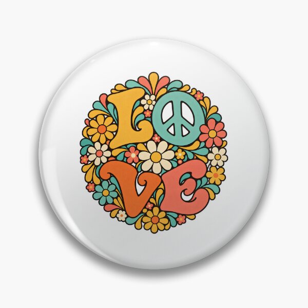 Item preview, Groovy Love Peace Flowers designed and sold by sollunadesignns.