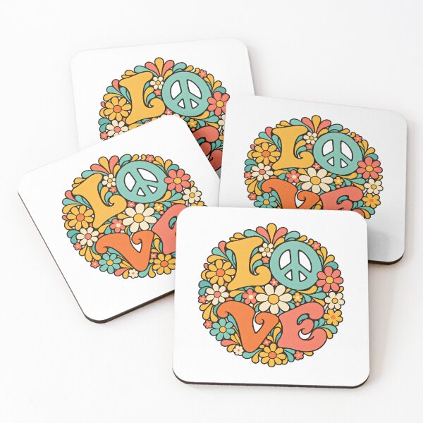 Item preview, Groovy Love Peace Flowers designed and sold by sollunadesignns.