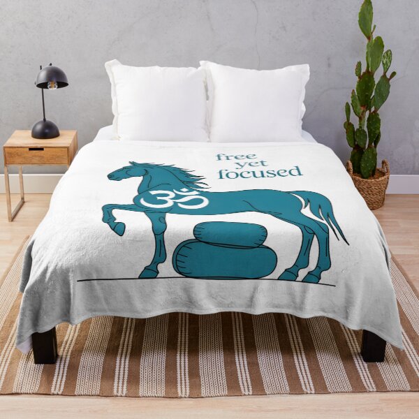 Item preview, Teal Yoga Horse Vector Art Equine Zen Gift designed and sold by 108stillness.