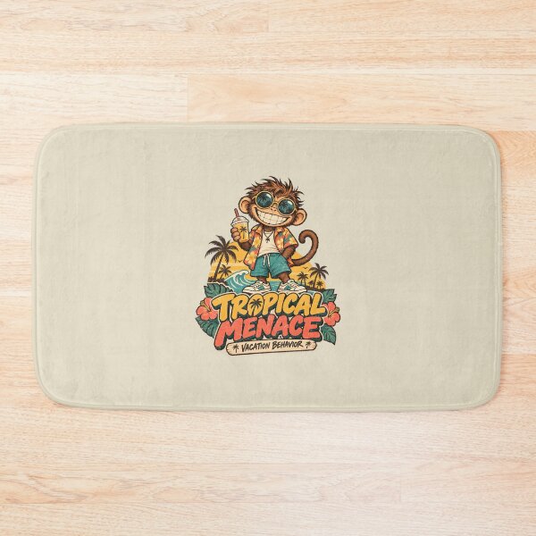 Item preview, Tropical Menace – Funny Vacation Monkey designed and sold by AwesomeBeyondLimits.