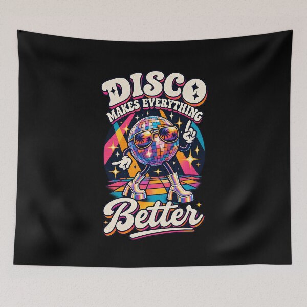 Item preview, Disco Makes Everything Better - Retro Disco Ball Dancer designed and sold by SidTastic .